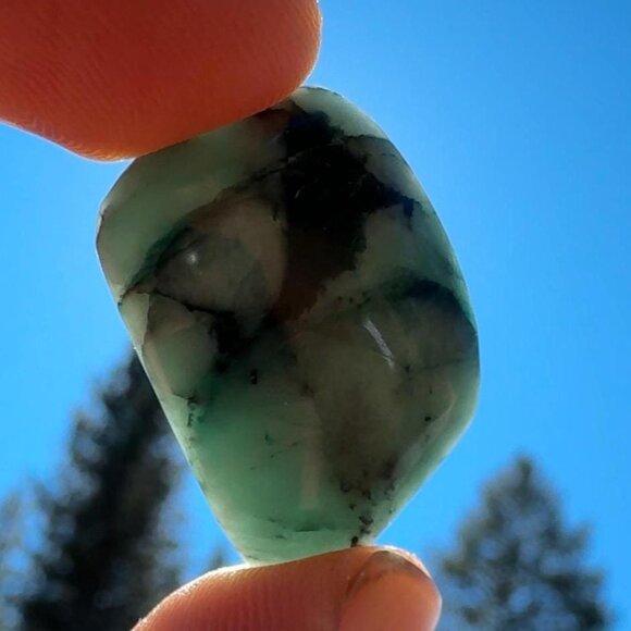 RARE - 20 carat Crabtree Mine North Carolina Emerald Cabochon - Rare collector - Picture 1 of 6